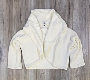 CAbi 6231 Half Circle Sweater Cardigan Off White Knit Jacket Womens Large NEW